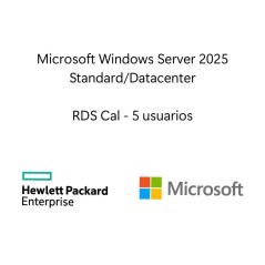 Sistema Operativo Hewlett Packard Enterprise LTU de Microsoft Windows Server 2025 con servicio de escritorio remoto 5 usuarios C